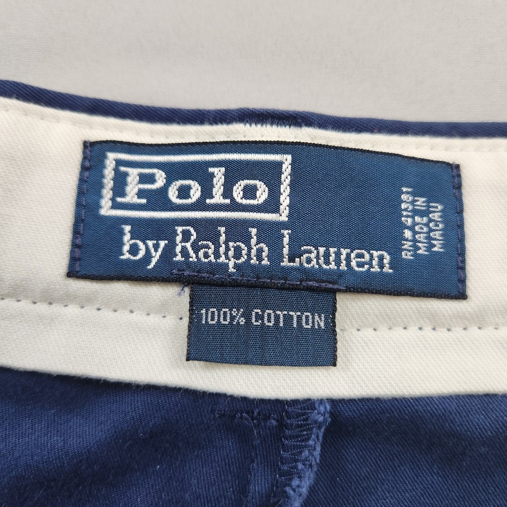Polo Ralph Lauren Chino Pants Mens 38x30 Blue Cotton Straight Leg Preppy - Picture 4 of 8